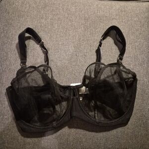 Adina Reay Sheer Black Bra 32G UK